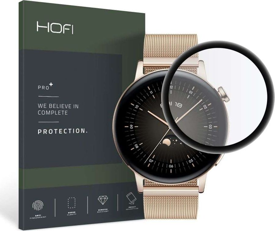 Hofi Hybrid Pro + hybrid glass for Huawei Watch GT 3 42mm Black