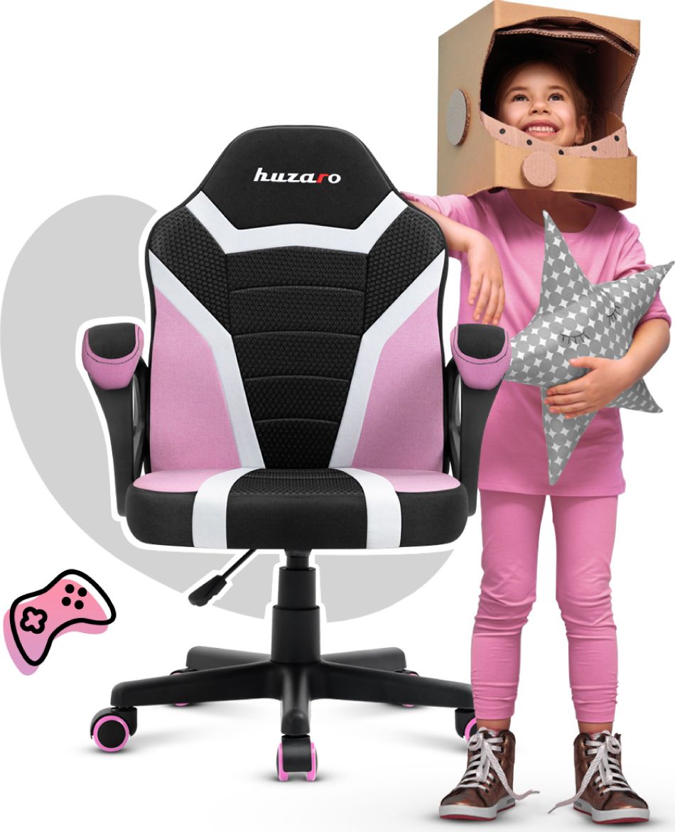 Fotel Huzaro Ranger 1.0 rozowy Ranger 1.0 Pink Mesh (5903796010640) datorkrēsls, spēļukrēsls