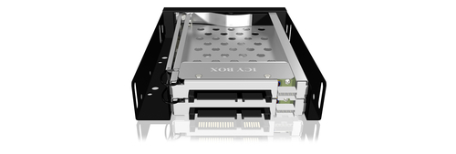 Icy Box Mobile Rack for 2x 2.5'' SATA HDD or SSD, Black piederumi cietajiem diskiem HDD