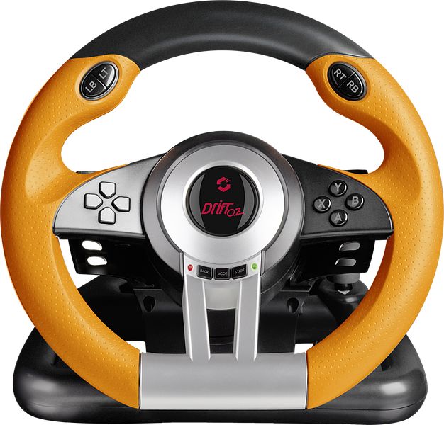 SPEEDLINK Drift O.Z. Racing Wheel for PC - black/orange spēļu konsoles gampad