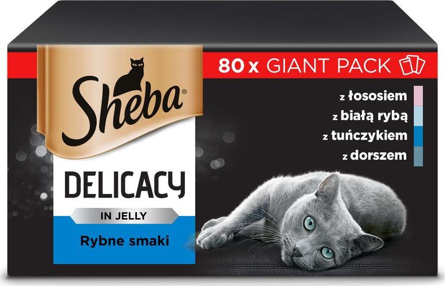 Sheba Sheba Delicacy Rybne Smaki w galaretce 80x85g 10795001 (4770608257828) kaķu barība