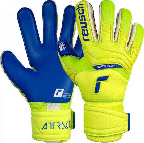 Reusch Rekawice bramkarskie Reusch Attrakt Duo Ortho-Tec M 52 70 050 2199, Rozmiar: 10 Sporta aksesuāri