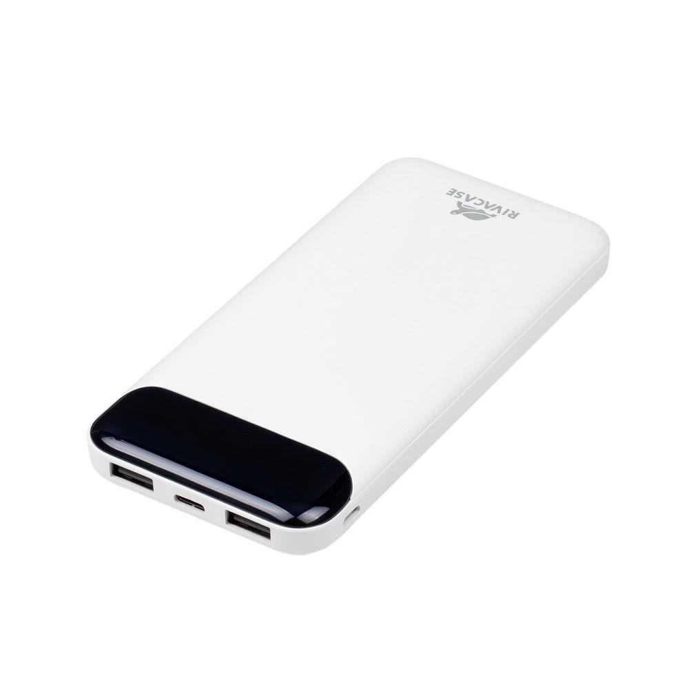 POWER BANK USB 10000MAH/WHITE VA2240 RIVACASE Powerbank, mobilā uzlādes iekārta