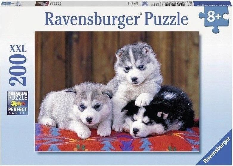 Ravensburger Puzzle 200 Husky Puppies XXL puzle, puzzle