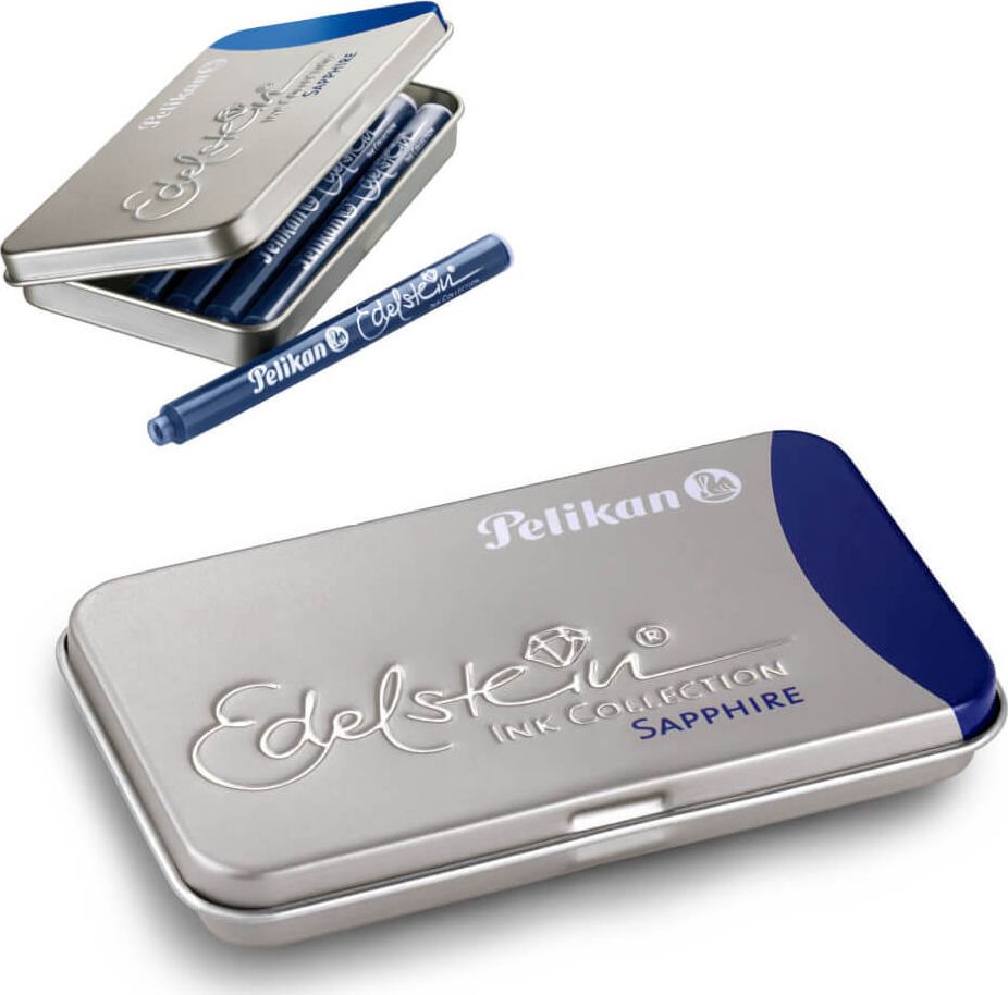 Pelikan Großraum-Tintenpatronen Edelstein Ink Sapphire Farbe: blau, für hochwertige Patronen-Füllhalter, - 1 Stück (339630) 4012700339638