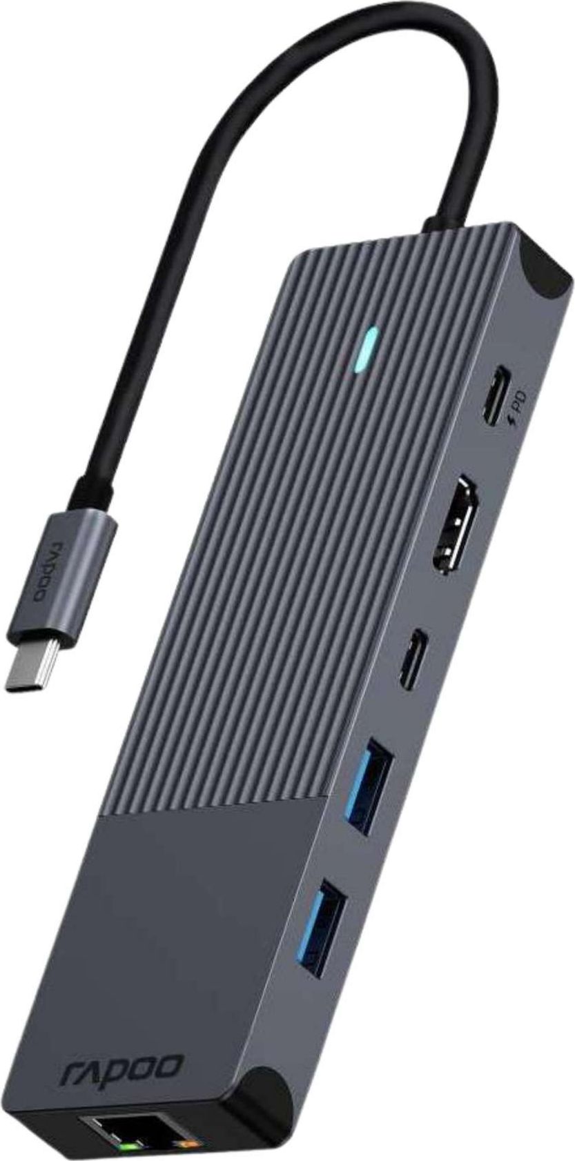 Stacja/replikator Rapoo USB-C (UCM-2002) 11410 (6940056114105) dock stacijas HDD adapteri