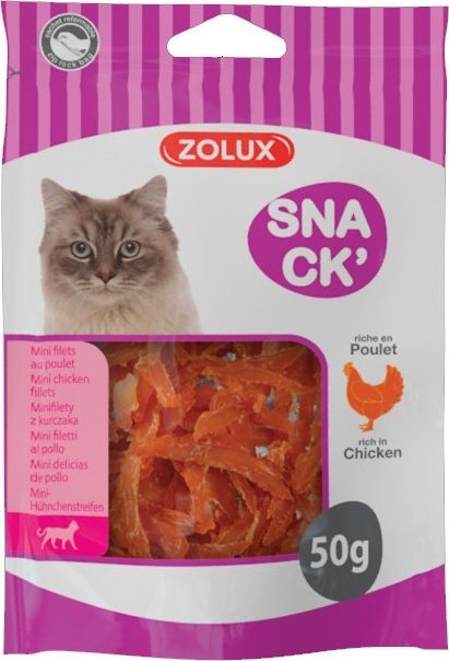 Zolux ZOLUX Przysmak dla kota mini filety z kurczaka 50 g 11474929 (3336025821502) kaķu barība