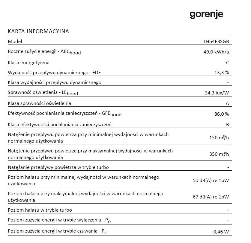 TH64E3SGB telescopic hood Tvaika nosūcējs