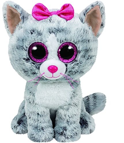 Plush toy TY Beanie Boos Kiki - gray cat, 15 cm 37190 (008421371907)