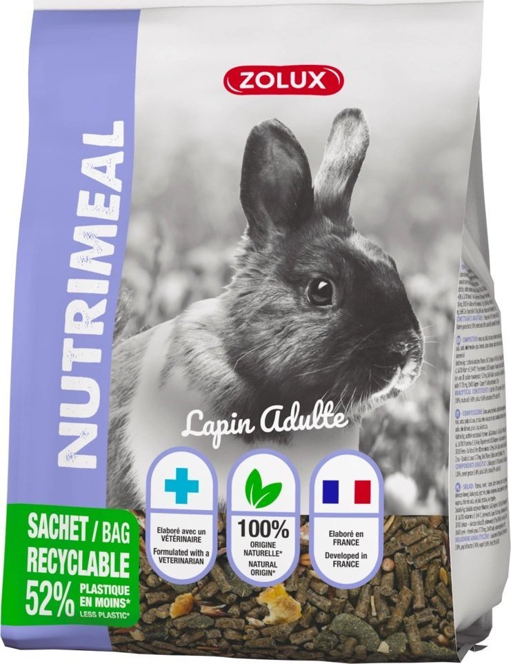 Zolux ZOLUX Mieszanka NUTRIMEAL 3 dla doroslego krolika 800 g 11474971 (3336022101973)