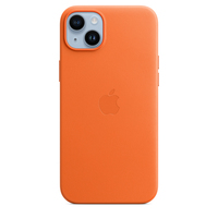 iPhone 14 Plus Leather Case with MagSafe - Orange,Model A2907 aksesuārs