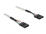 USB Kabel Delock Pinheader 4Pin -> 5Pin Bu/Bu 0,50m kabelis datoram