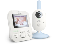 Philips AVENT Baby monitor SCD835/26 video 300 m FHSS Blue, White Mazuļu uzraudzība
