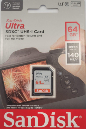 SanDisk Ultra 64GB SDXC Memory Card 140MB/s; EAN:619659200176 atmiņas karte