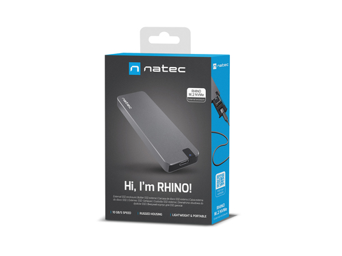 NATEC SSD ENCLOSURE RHINO M.2 NVME ALUMINIUM cietā diska korpuss