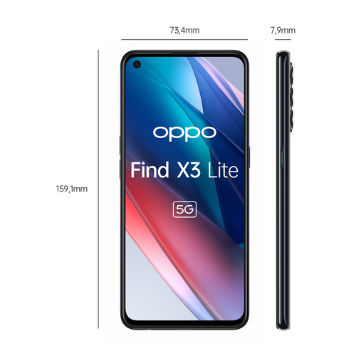 Oppo Find X3 Lite - 6.4 - 128GB / 5G DualSim black - Android Mobilais Telefons
