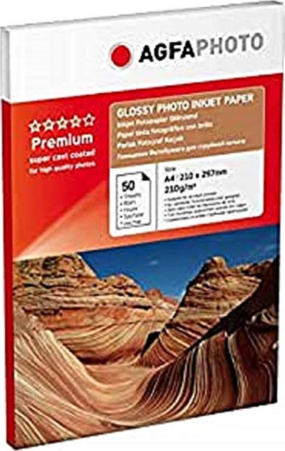 AgfaPhoto Photo Glossy Paper 210 g A 4 50 Sheets papīrs