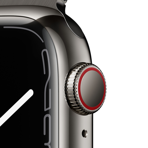 Apple Watch 7 Cell, 41mm Steel Graphite Milanese Loop Graphite Viedais pulkstenis, smartwatch