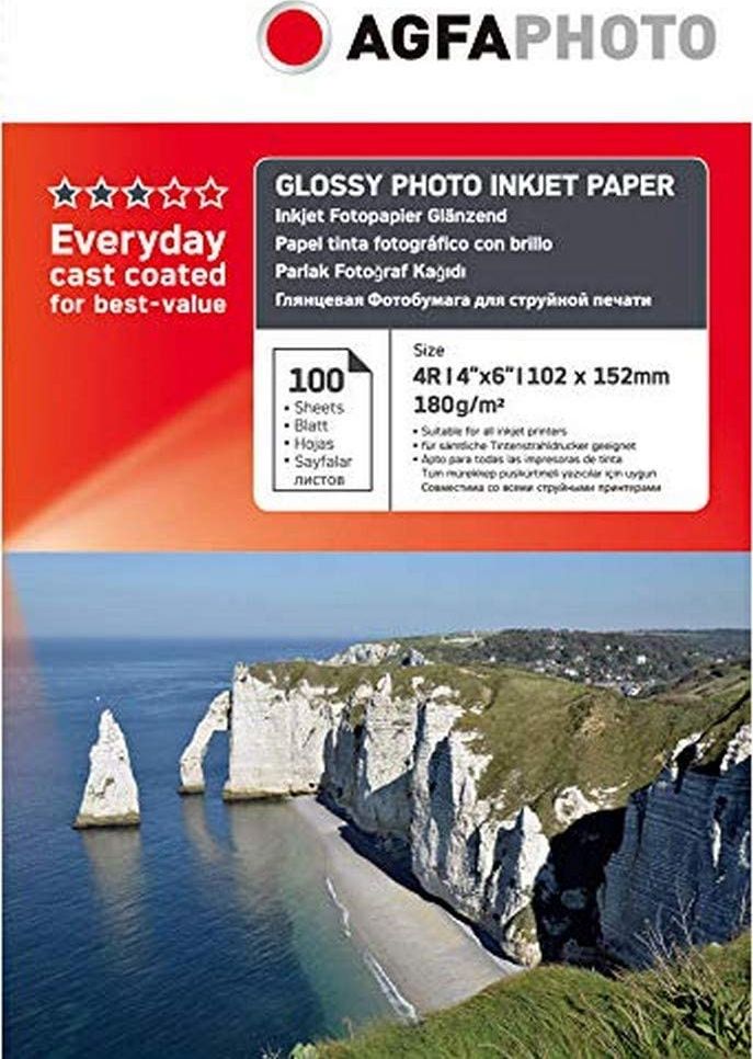 AgfaPhoto Everyday Photo Inkjet Paper Glossy 180 g 10x15 100 sh. papīrs