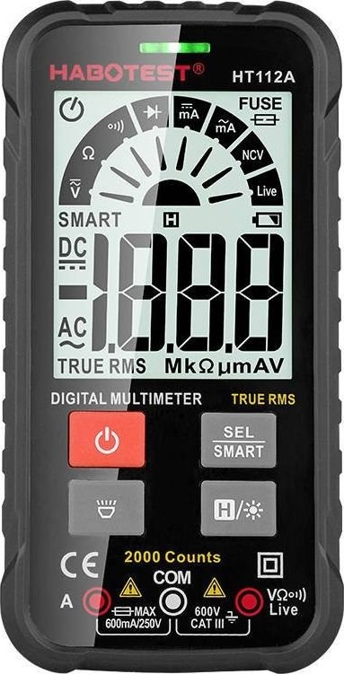 Habotest Cyfrowy multimetr uniwersalny HT112A True RMS