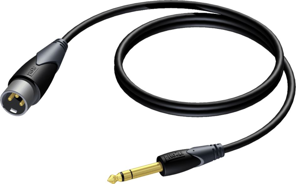 Kabel Procab Jack 6.3mm - XLR 1.5m czarny (CLA724/1.5) CLA724/1.5 (5414795030176) kabelis video, audio
