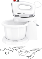 Bosch MFQ2600G  Hand Mixer, 375 W, Number of speeds 4, Shaft material Stainless steel, White 4242005102808 Mikseris