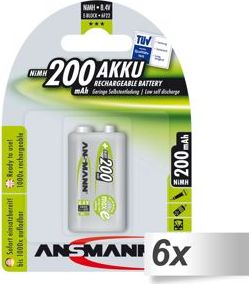 Ansmann Akumulator MaxE 9V Block 200mAh 6 szt. 8254710 Baterija