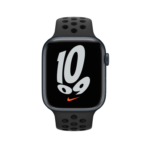 Watch Nike Series 7 GPS + Cellular, 45mm Midnight Aluminium Case with Anthracite/Black Nike Sport Band - Regular Viedais pulkstenis, smartwatch