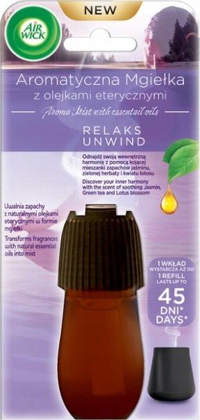 Air Wick AIR WICK_Aroma Mist Unwind aromatyczna mgielka z olejkami eterycznymi Jasmin & Zielona Herbata & Kwiat Lotosu 20ml Refill 5