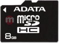 Karta MicroSD ADATA SDHC 8GB Class 4 + adapter (AUSDH8GCL4-RA1) atmiņas karte