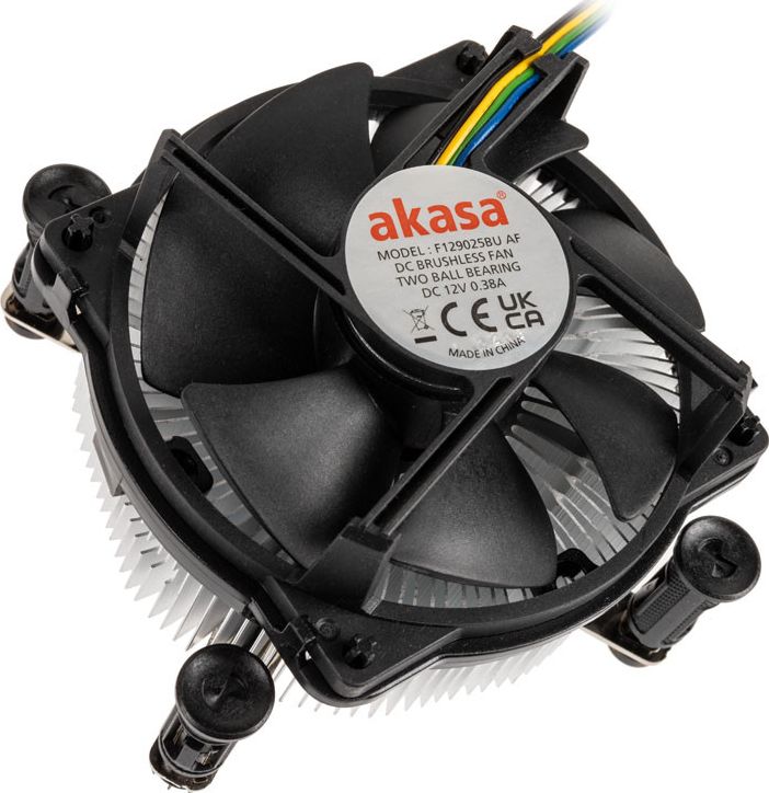 Akasa AK-CC6606BP01 computer cooling system Processor Heatsink/Radiatior 9 cm Aluminium, Black 1 pc(s) procesora dzesētājs, ventilators