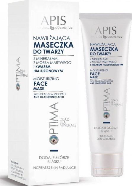 Apis Optima Moisturizing Face Mask maseczka nawilzajaca do twarzy z mineralami z Morza Martwego i kwasem hialuronowym 100ml 5901810041519 (5