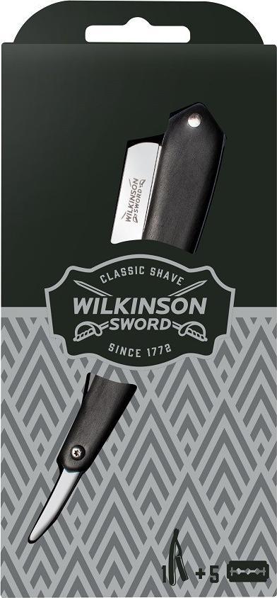Wilkinson  WILKINSON_SET Sword Classic Premium brzytwa do golenia + wymienne ostrza do brzytwy 5szt 4027800211203 (4027800211203) vīriešu skuvekļu piederumi