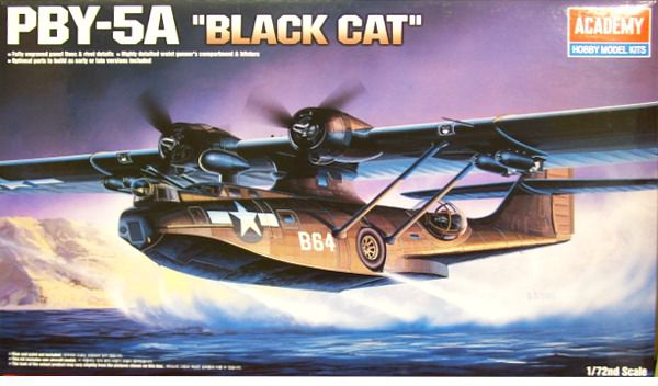 ACADEMY PBY-5A Black Cat Rotaļu auto un modeļi