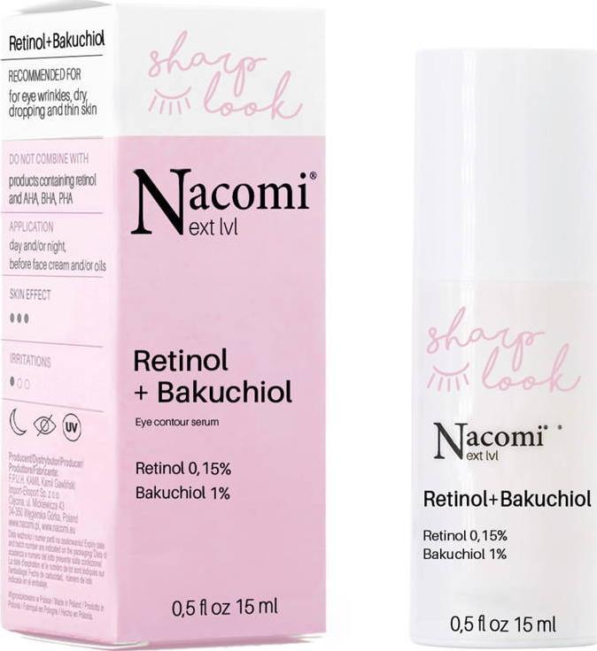 Nacomi Next Level przeciwzmarszczkowe serum pod oczy z retinolem i bakuchiolem 15ml Nac000124 (5902539714418) ēnas