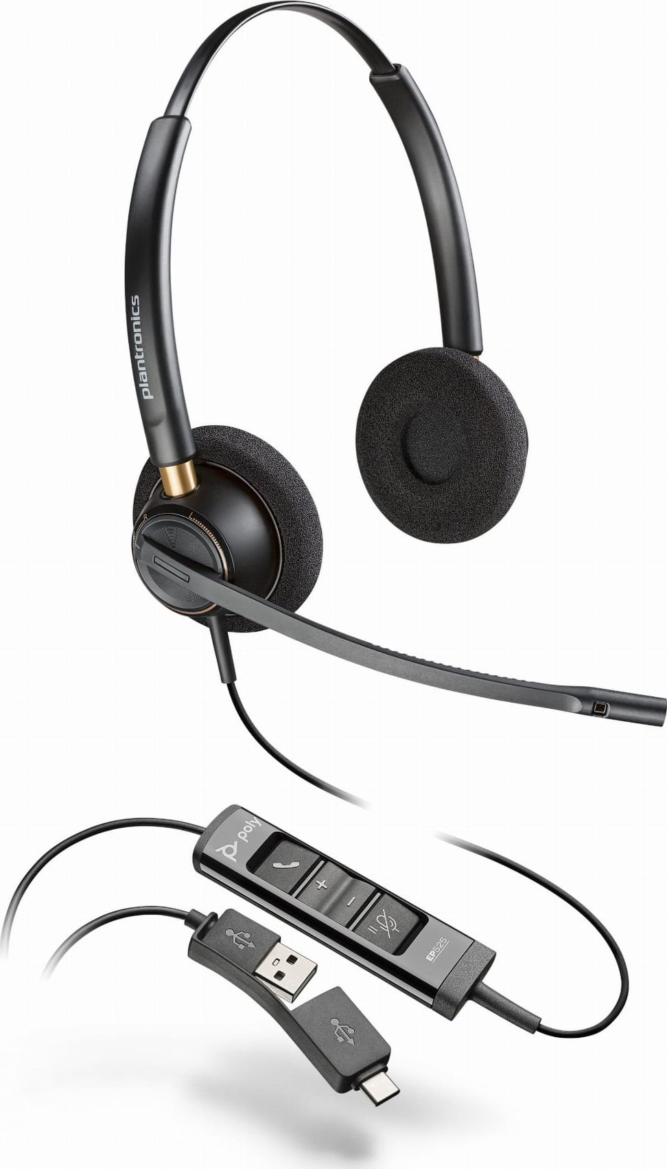 Poly EncorePro 525-M - Headset - On-Ear - kabelgebunden - USB-C, USB-A 17229175174 austiņas