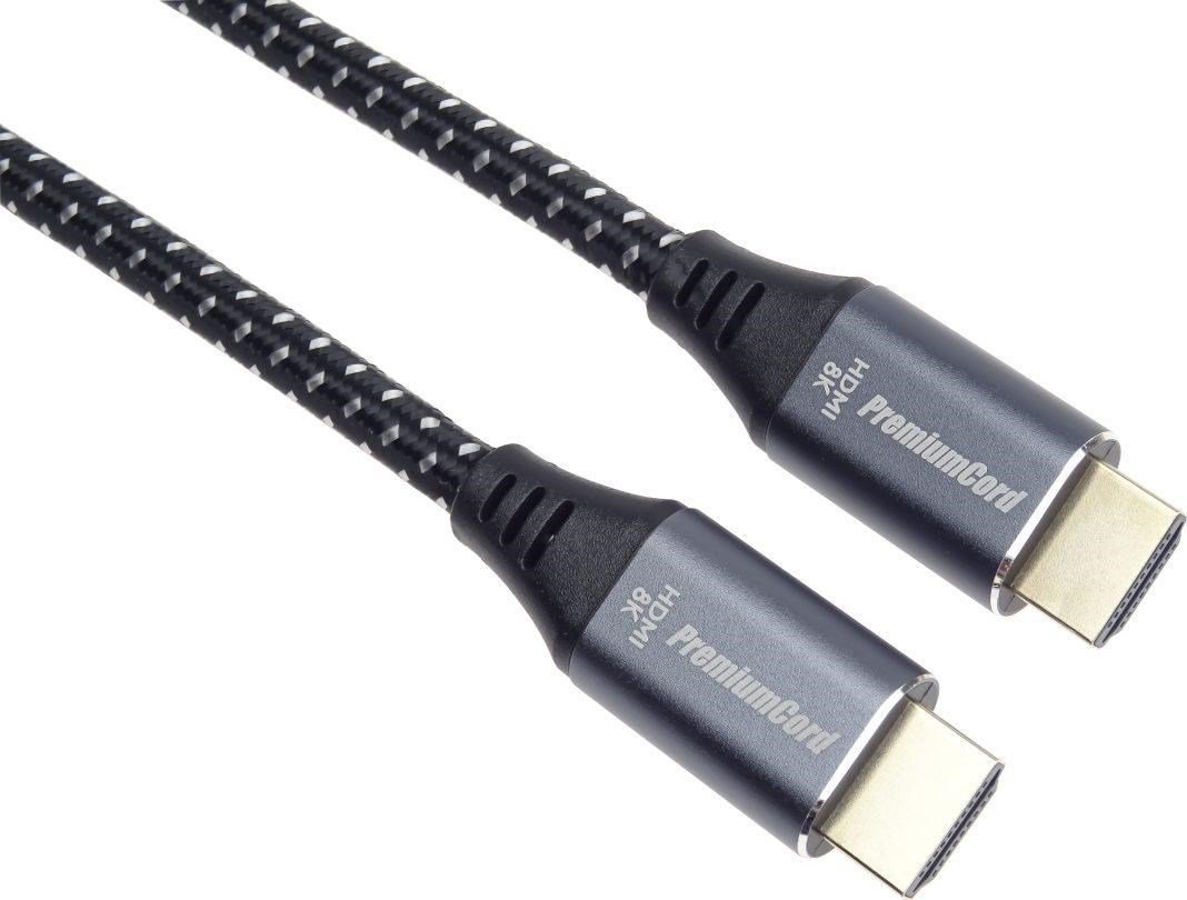 Kabel PremiumCord HDMI - HDMI 1m szary (kphdm21s1) kabelis video, audio