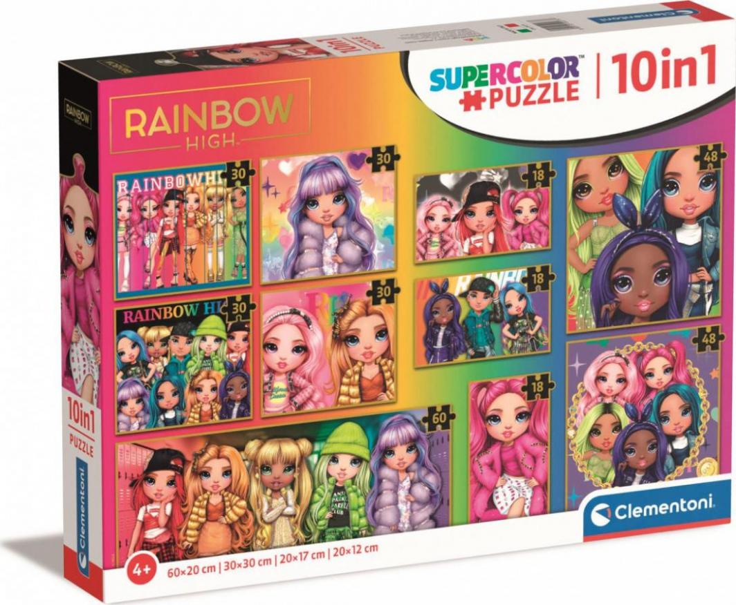 Clementoni Puzzle 10 w 1 Rainbow High 20273 puzle, puzzle