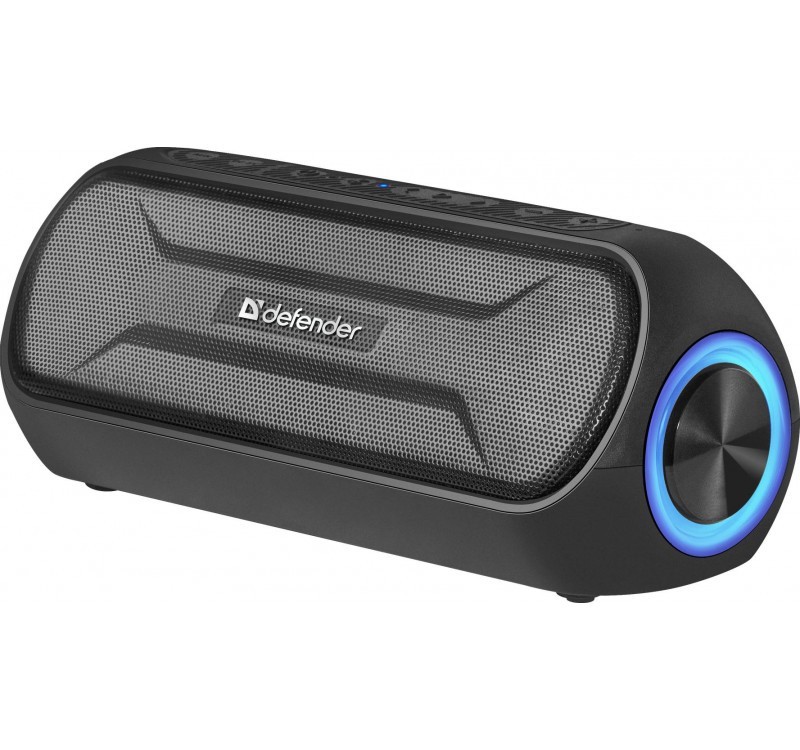 Speaker Bluetooth ENJOY S1000 black LED 65688 (4714033656887) pārnēsājamais skaļrunis