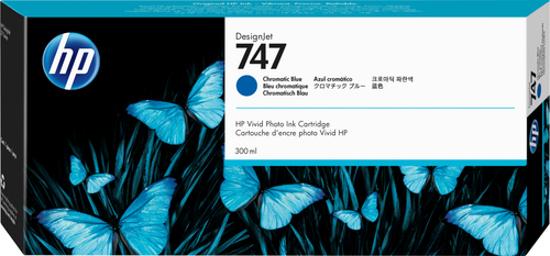 HP Tusz P2V85A, HP 747 (Chromatic Blue) kārtridžs