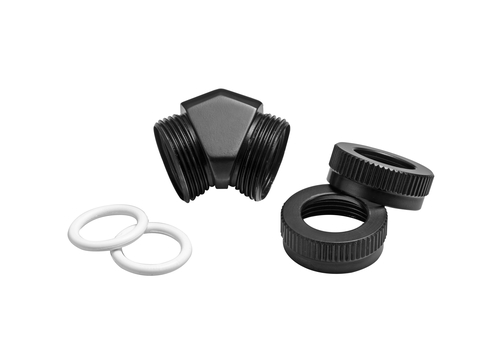 PHANTEKS Glacier Hard-Tube Adapter 2x 12mm 45 Grad - black ūdens dzesēšanas sistēmas piederumi