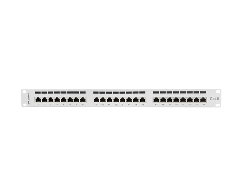 Lanberg Patch panel 1U 19" 24x RJ-45 Cat.6 Gray (PPS6-1024-S) Serveru aksesuāri