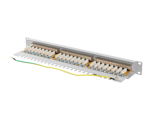 LANBERG patch panel 24port 1U cat.6A FTP datortīklu aksesuārs