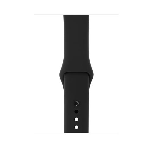 Apple Watch 3 - gwiezdna szarosc aluminium 42 | czarny sportowy pasek Viedais pulkstenis, smartwatch