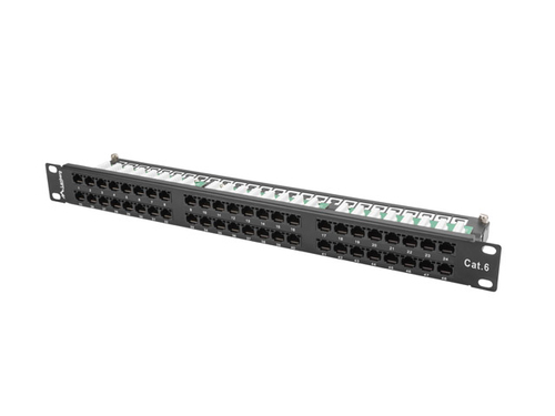 Lanberg Patch Panel 48 Port     1U Cat.6 black Serveru aksesuāri