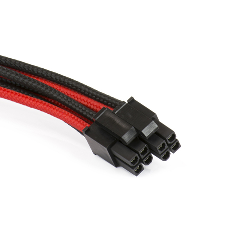 PHANTEKS przedluzacz oplatany 8-pin EPS12V, 500mm - black/Red aksesuārs datorkorpusiem