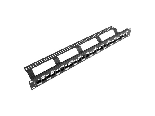 Patch Panel PPKS-1224-B 24 Port 1U 19 alternating black datortīklu aksesuārs