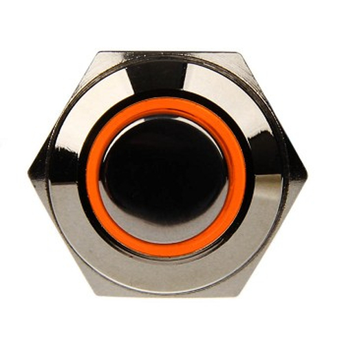 DimasTech Vandalismusschalter/-taster 16mm - Silverline - orange aksesuārs datorkorpusiem