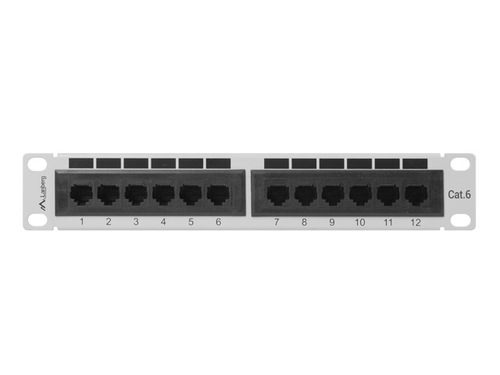 Patch Panel 12 Port 1U 10'' cat.6 grey tīkla kabelis