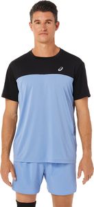 Asics Koszulka meska Race SS Top Performance black/blue harmony r.S 9918171 (4550455048653)